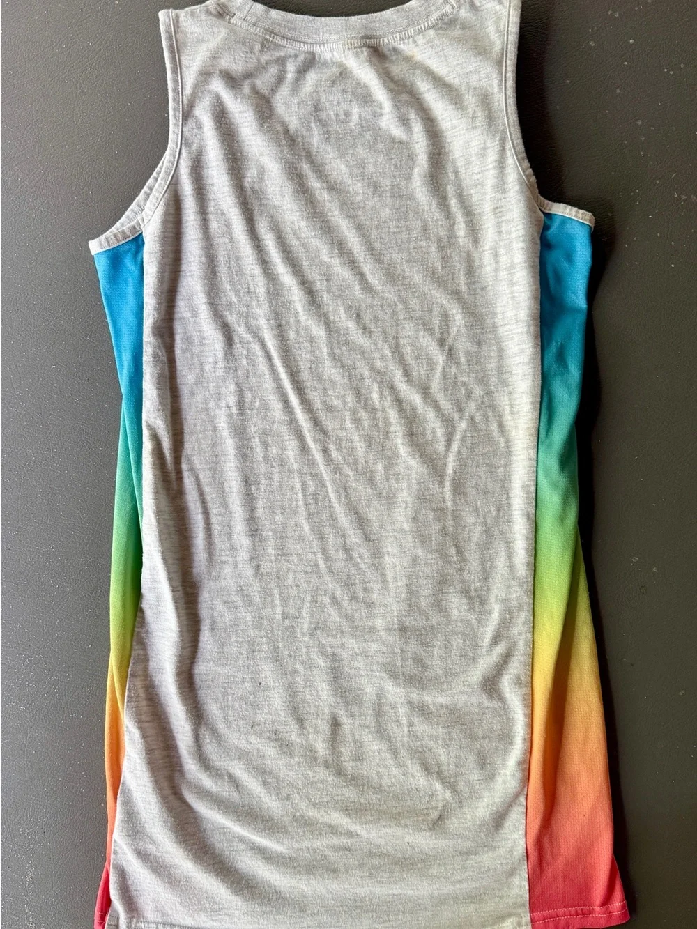 Converse Girls Rainbow Logo Tank Dress Grey Size M 10-12